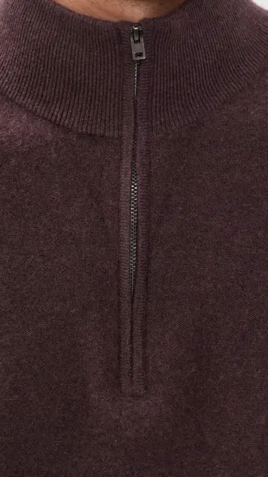 Vince Boiled Cashmere Quarter Zip | Thumbnail 6 Vince Boiled Cashmere Quarter Zip | Thumbnail 6