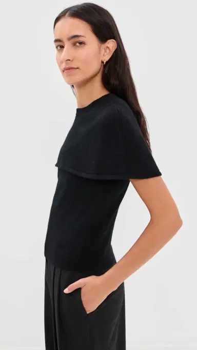 Simkhai Yuki Short Sleeve Cashmere Cape Top | Thumbnail 5