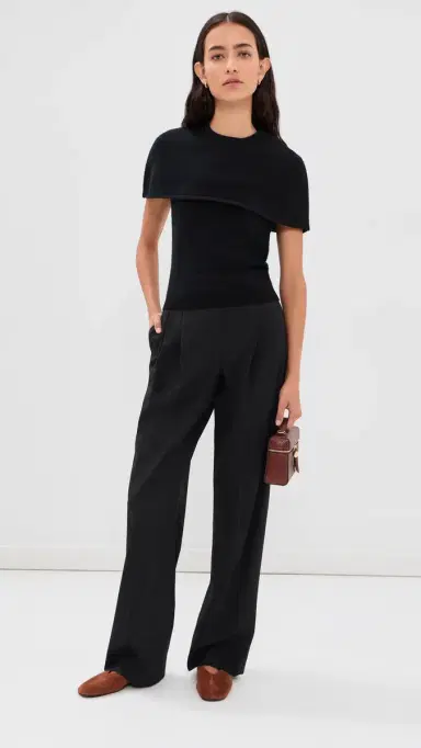 Simkhai Yuki Short Sleeve Cashmere Cape Top | Thumbnail 6