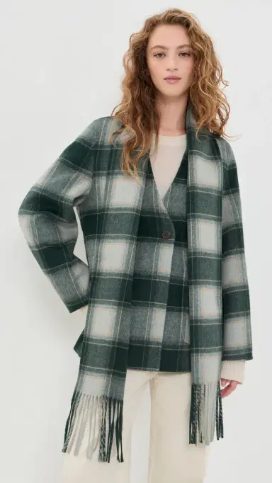 Varley Alderton Check Scarf Coat | Thumbnail 2