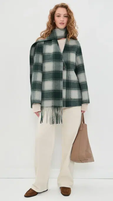 Varley Alderton Check Scarf Coat | Thumbnail 5