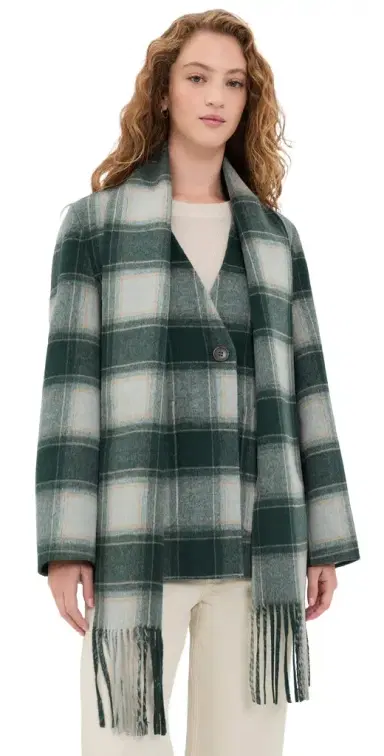 Varley Alderton Check Scarf Coat | Thumbnail 1