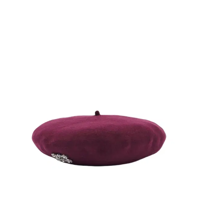 Crystal-embellished wool beret