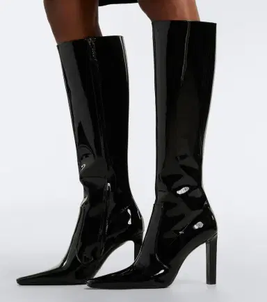 Saint Laurent Francoise patent leather knee-high boots | Thumbnail 6