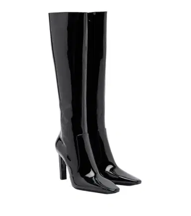 Saint Laurent Francoise patent leather knee-high boots | Thumbnail 1