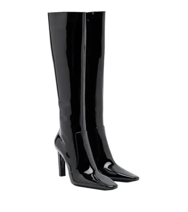 Saint Laurent Francoise patent leather knee-high boots