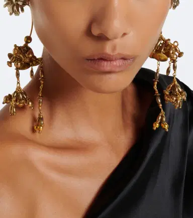 Dries Van Noten Embellished drop earrings | Thumbnail 6