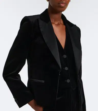 Max Mara Elegante cotton velvet blazer | Thumbnail 3
