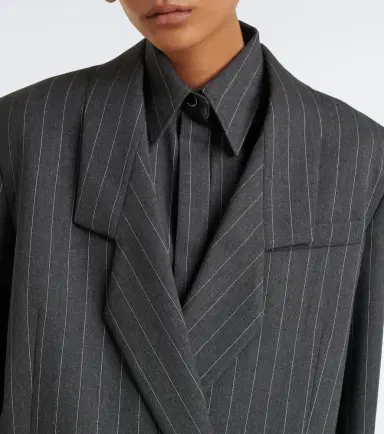 Sportmax Oversized pinstriped wool-blend blazer | Thumbnail 2