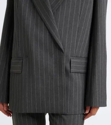 Sportmax Oversized pinstriped wool-blend blazer | Thumbnail 5
