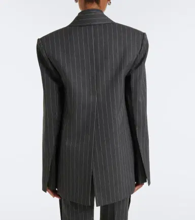 Sportmax Oversized pinstriped wool-blend blazer | Thumbnail 6