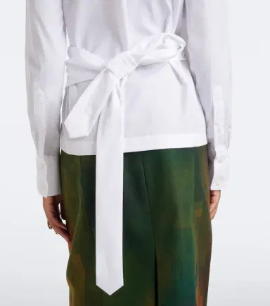 Dries Van Noten Cotton poplin wrap shirt | Thumbnail 4