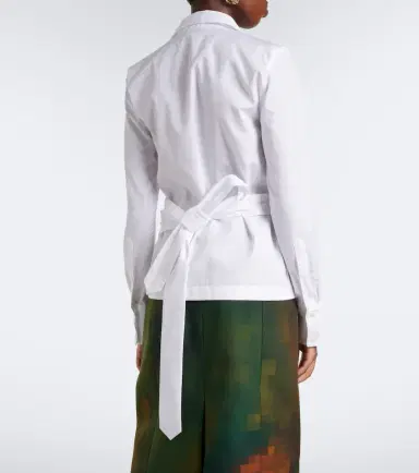 Dries Van Noten Cotton poplin wrap shirt | Thumbnail 5