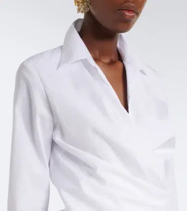 Dries Van Noten Cotton poplin wrap shirt | Thumbnail 7
