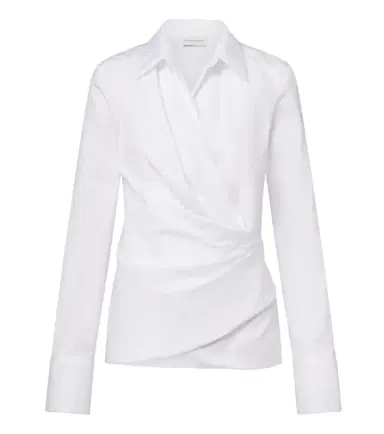 Dries Van Noten Cotton poplin wrap shirt | Thumbnail 1
