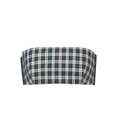Dries Van Noten Plaid cotton flannel bandeau top | Thumbnail 1