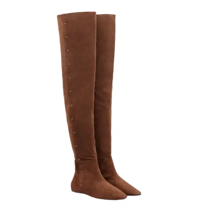 Max Mara Studded suede over-the-knee boots