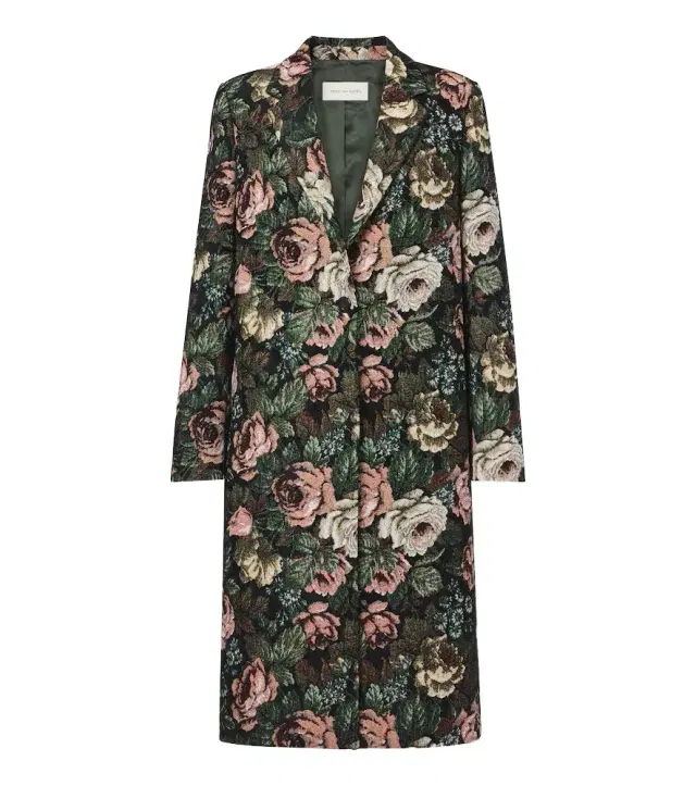 Dries Van Noten Floral jacquard coat