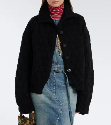 Dries Van Noten Wool and cashmere cardigan | Thumbnail 6