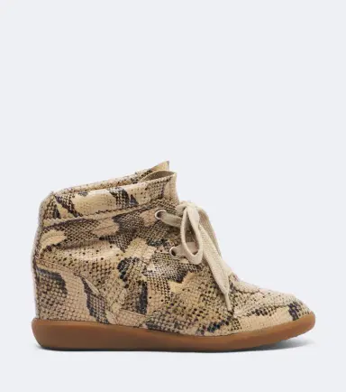 Isabel Marant Bobby snake-effect leather wedge sneakers | Thumbnail 2