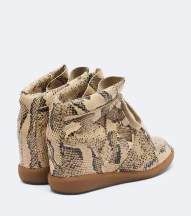 Isabel Marant Bobby snake-effect leather wedge sneakers | Thumbnail 3