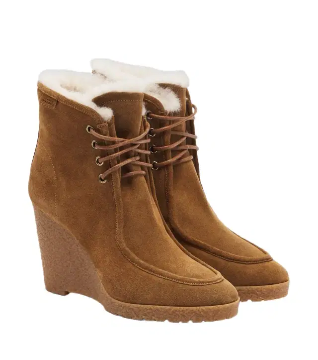 Cylia suede wedge ankle boots