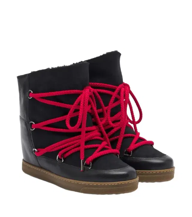 Nowles leather and suede snow boots