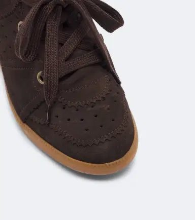 Isabel Marant Bobby shearling-lined suede wedge sneakers | Thumbnail 4