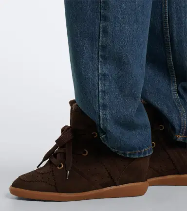 Isabel Marant Bobby shearling-lined suede wedge sneakers | Thumbnail 5