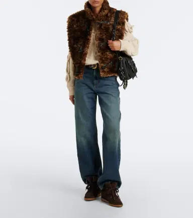 Isabel Marant Bobby shearling-lined suede wedge sneakers | Thumbnail 6
