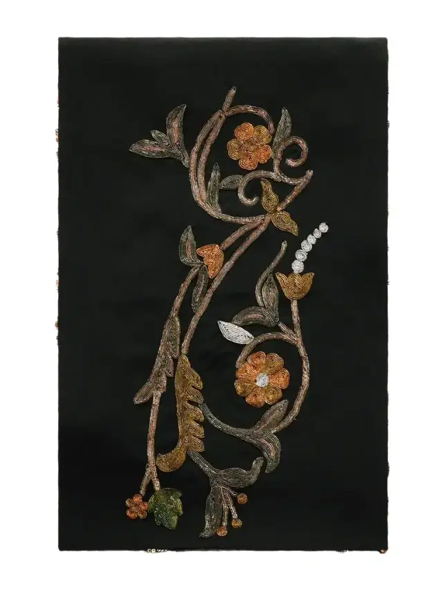 Dries Van Noten Sequin-embellished Embroidered Crepe Scarf