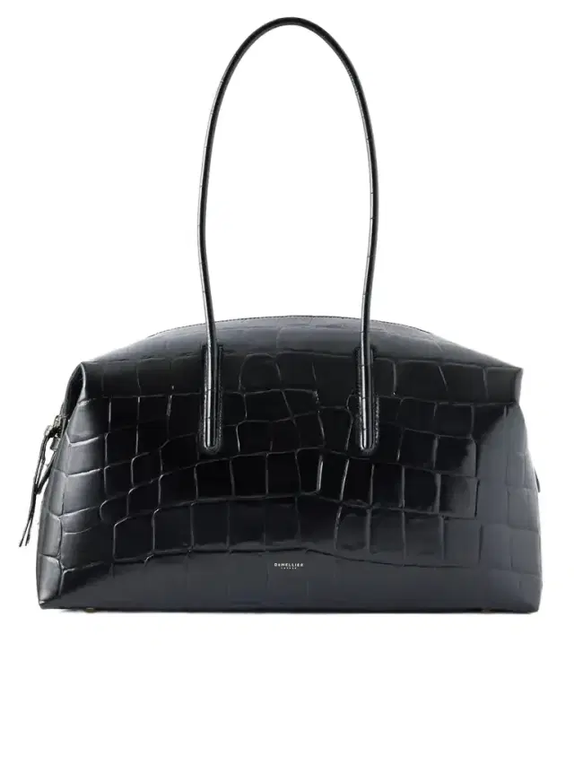 DeMellier The Stockholm Crocodile-effect Leather Shoulder Bag
