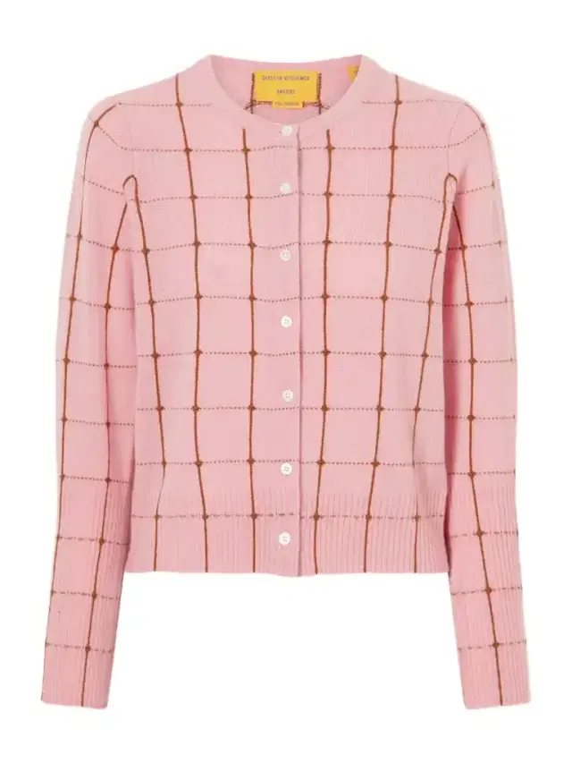 Guest In Residence Jane Checker Cashmere Cardigan