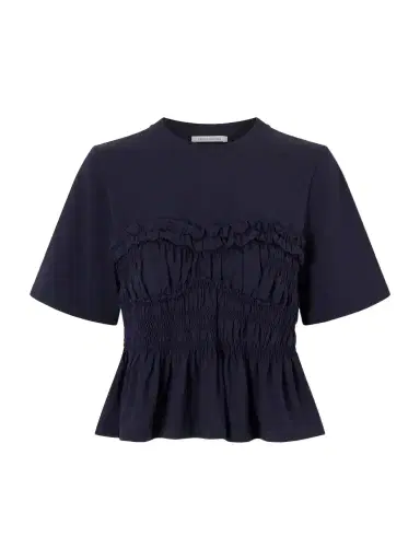 Cecilie Bahnsen Vilde Gathered Cotton-stretch Jersey T-shirt | Thumbnail 1