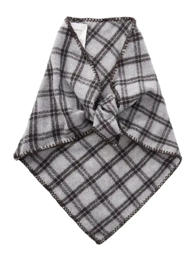 mfpen Checked Virgin Wool Scarf