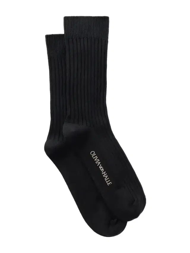 Olivia von Halle Spencer Ribbed Silk And Cashmere-blend Socks