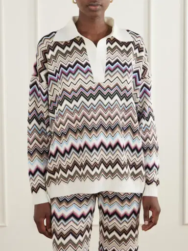 Missoni Striped Knitted Polo Sweater | Thumbnail 3