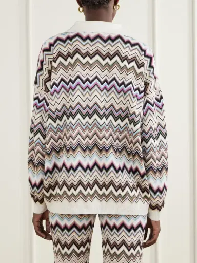 Missoni Striped Knitted Polo Sweater | Thumbnail 4