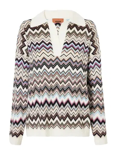 Missoni Striped Knitted Polo Sweater | Thumbnail 1