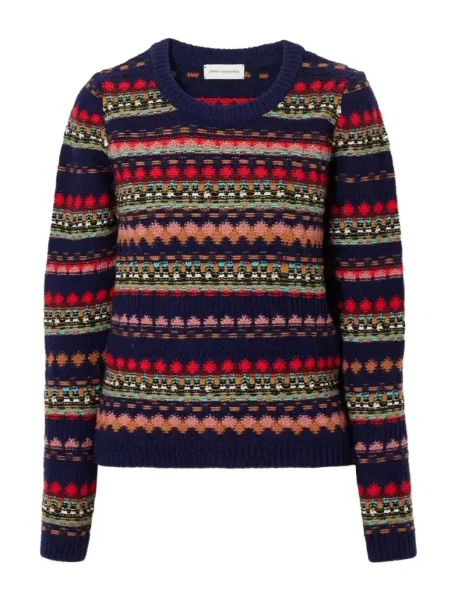 Dries Van Noten Intarsia Wool Sweater