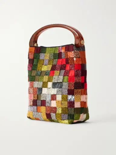 Dries Van Noten Bead And Sequin-embellished Embroidered Satin Tote | Thumbnail 4