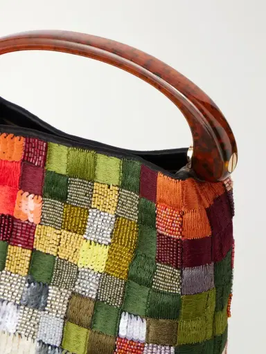 Dries Van Noten Bead And Sequin-embellished Embroidered Satin Tote | Thumbnail 5