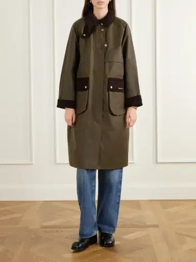 Barbour Kirklees Corduroy-trimmed Waxed Cotton Jacket | Thumbnail 3 Barbour Kirklees Corduroy-trimmed Waxed Cotton Jacket | Thumbnail 3