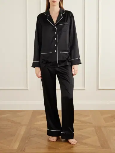 Olivia von Halle Coco Silk-satin Pajama Set | Thumbnail 3 Olivia von Halle Coco Silk-satin Pajama Set | Thumbnail 3