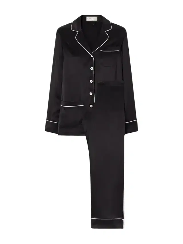 Olivia von Halle Coco Silk-satin Pajama Set