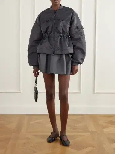 Cecilie Bahnsen Birdie Embellished Padded Shell Bomber Jacket | Thumbnail 2