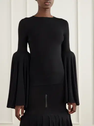 Jean Paul Gaultier Gathered Jersey Blouse | Thumbnail 3