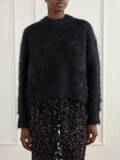 Cecilie Bahnsen Firall Brushed Mohair And Silk-blend Sweater | Thumbnail 3