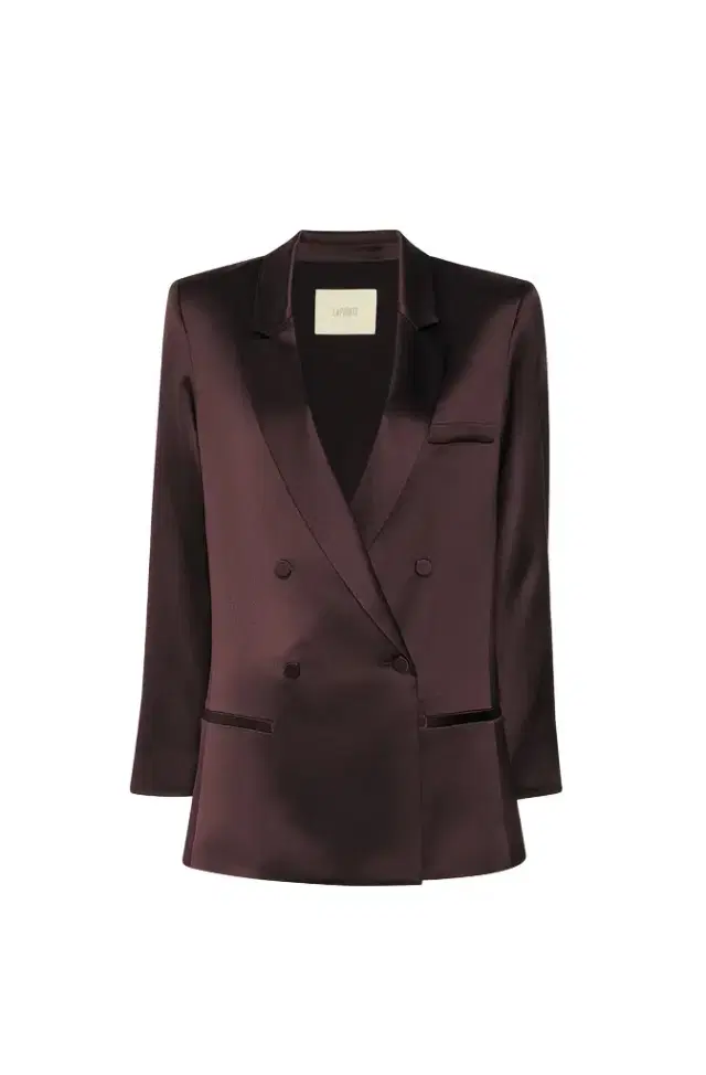 Lapointe Satin Double Breasted Blazer