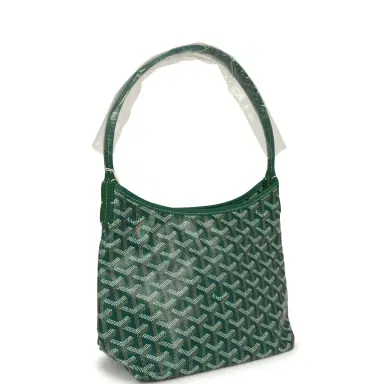 goyard Goyard Goyardine Green Boheme Mini Hobo Bag Palladium Hardware | Thumbnail 2 goyard Goyard Goyardine Green Boheme Mini Hobo Bag Palladium Hardware | Thumbnail 2
